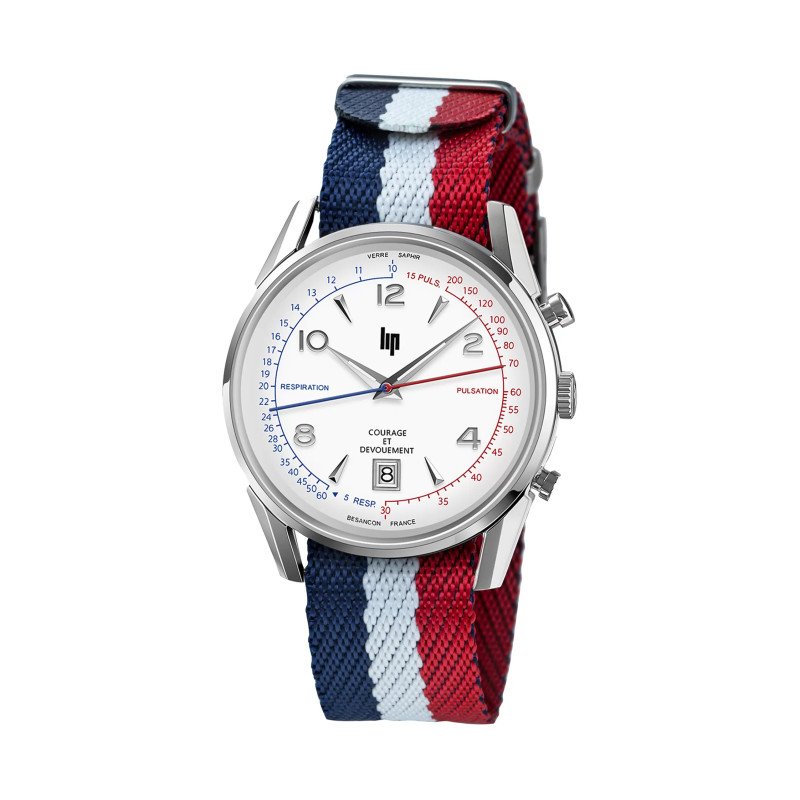 MONTRE LIP COURAGE SAPEURS-POMPIERS BRACELET NATO