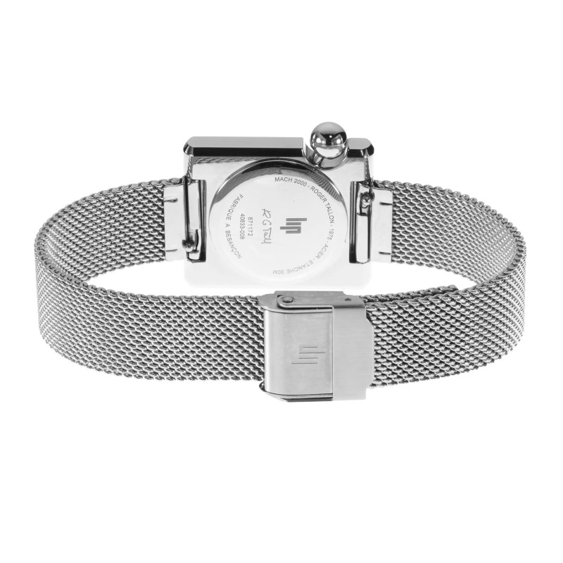 MONTRE LIP MACH2000 MINI SQUARE ACIER BRACELET MILANAIS