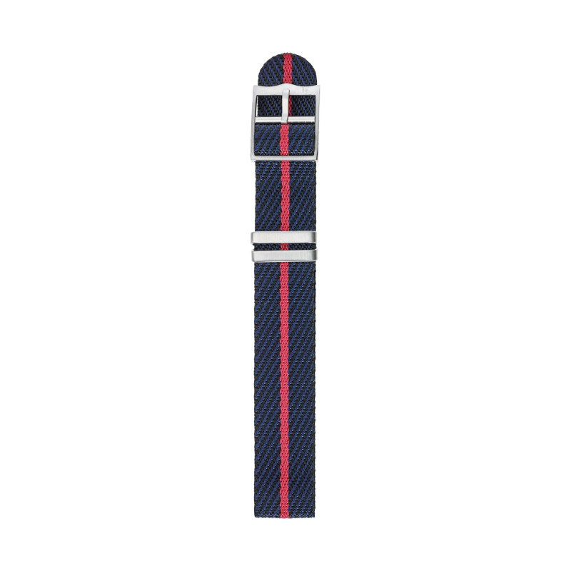 Montre LIP - BRACELET  20MM JACQUARD NOIR BLEU ROUGE