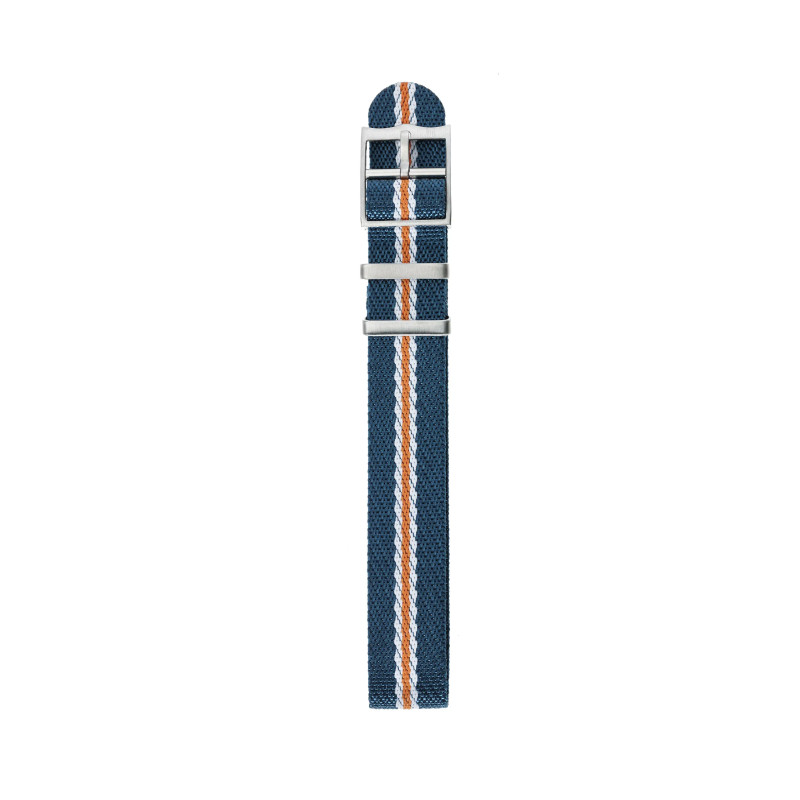 Montre LIP - BRACELET  20MM JACQUARD BLEU/BLANC/ORANGE