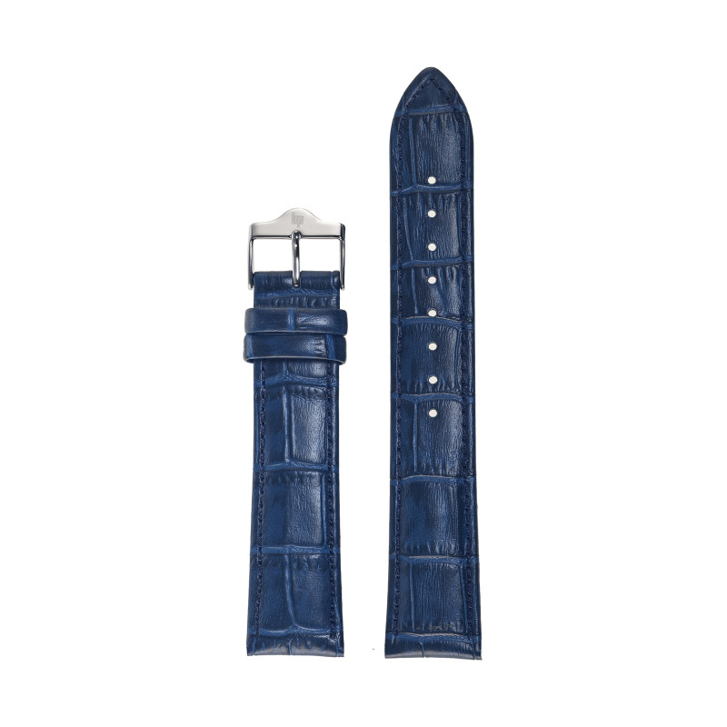 Montre LIP - BRACELET  20 MM BLEU FACON CROCODILE