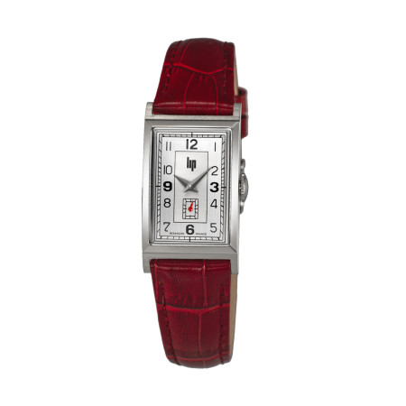 Montre femme LIP Churchill T18 bracelet cuir rouge