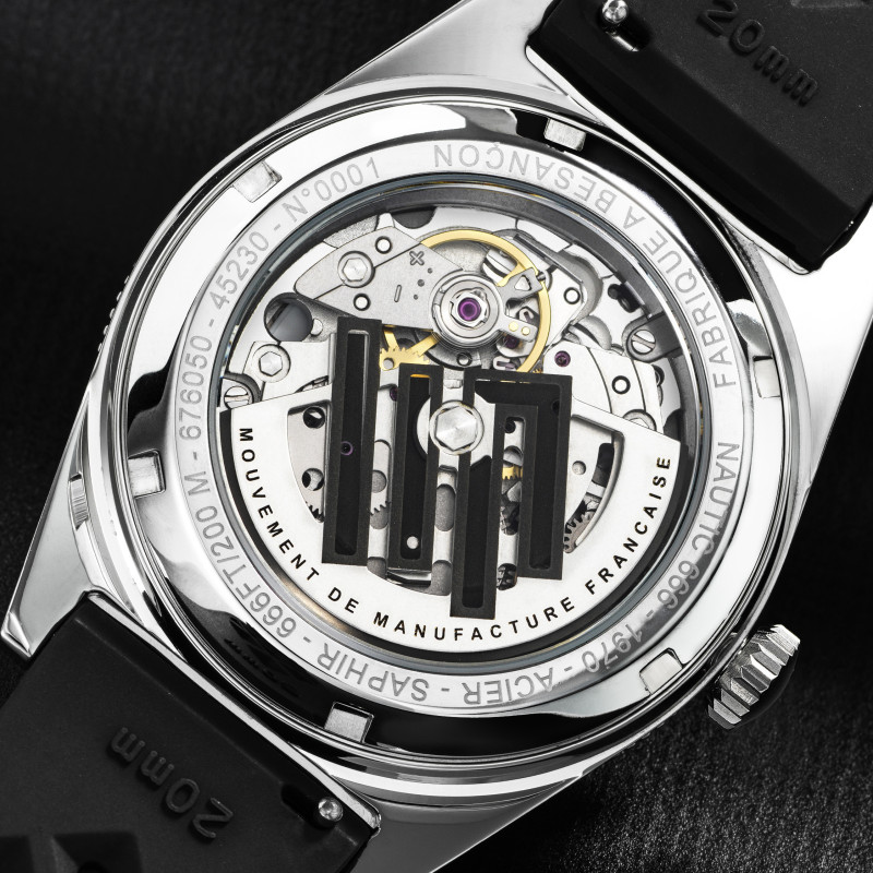 Montre LIP Nautic 666 bracelet noir - Montre de plongée automatique Montre LIP Nautic 666 bracelet noir - Montre de plongée automatique