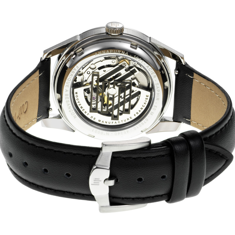 Montre LIP Annapurna bracelet cuir noir - Montre automatique calibre LIP R26 Montre LIP Annapurna bracelet cuir noir - Montre automatique calibre LIP R26