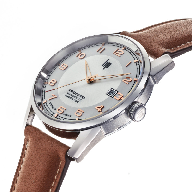 Montre LIP Annapurna classique automatique bracelet cuir marron Montre LIP Annapurna classique automatique bracelet cuir marron