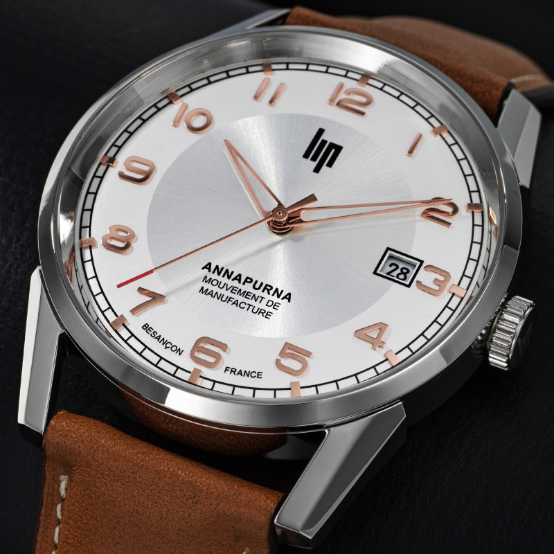 Montre LIP Annapurna classique automatique bracelet cuir marron Montre LIP Annapurna classique automatique bracelet cuir marron