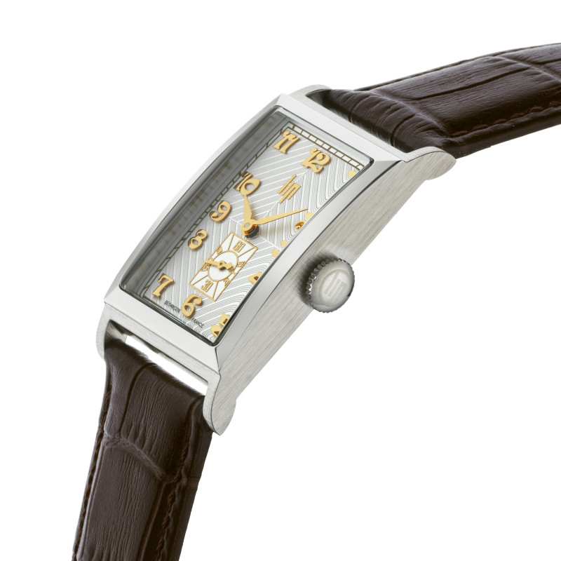 MONTRE HOMME EN CUIR MARRON RECTANGULAIRE LIP T24