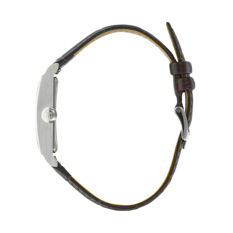 MONTRE HOMME EN CUIR MARRON RECTANGULAIRE LIP T24