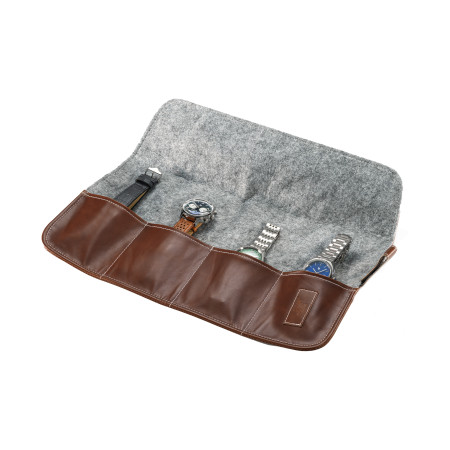 LIP LEATHER TRAVEL CASE FOR 4 WATCHES