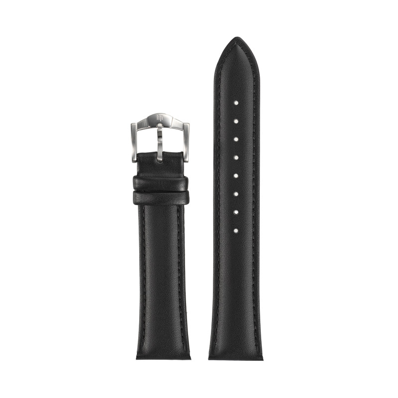 Montre LIP - WATCHSTRAP 20MM ANNAPURNA SMOOTH BLACK LEATHER WITH EXCLUSIVE MANUFACTURE BUCKLE