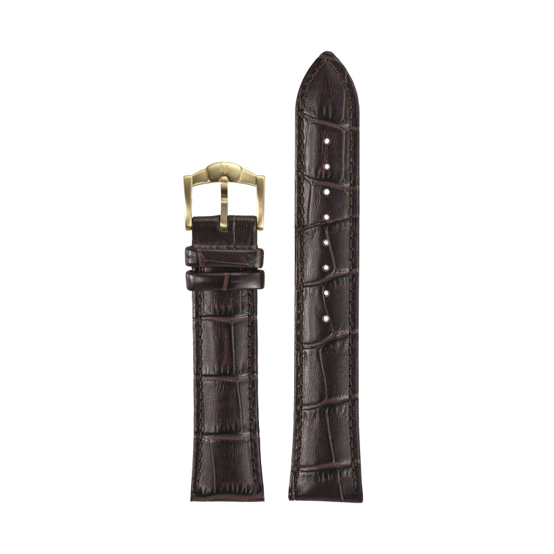 Montre LIP - BRACELET 20MM ANNAPURNA MARRON FAÇON CROCODILE BOUCLE EXCLUSIVE MANUFACTURE