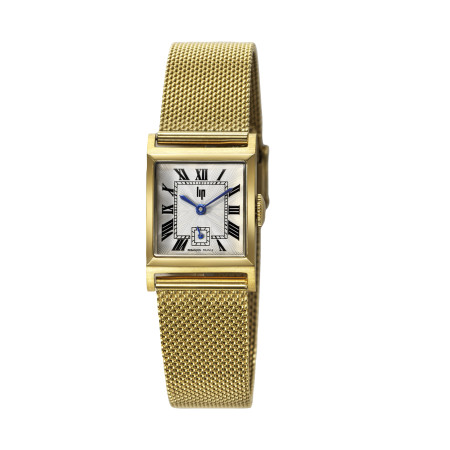 MONTRE FEMME CARRÉE LIP CHURCHILL C18 MAILLE MILANAISE DORÉE