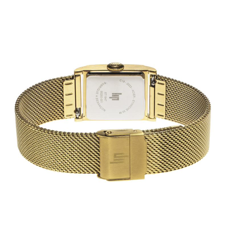 MONTRE FEMME CARRÉE LIP CHURCHILL C18 MAILLE MILANAISE DORÉE