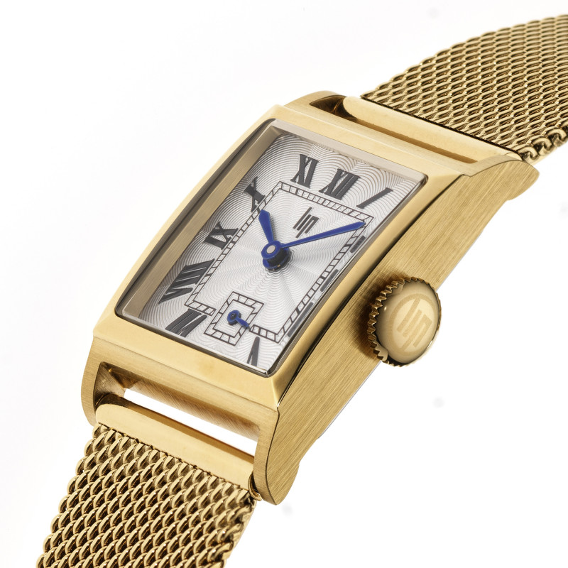 MONTRE FEMME CARRÉE LIP CHURCHILL C18 MAILLE MILANAISE DORÉE