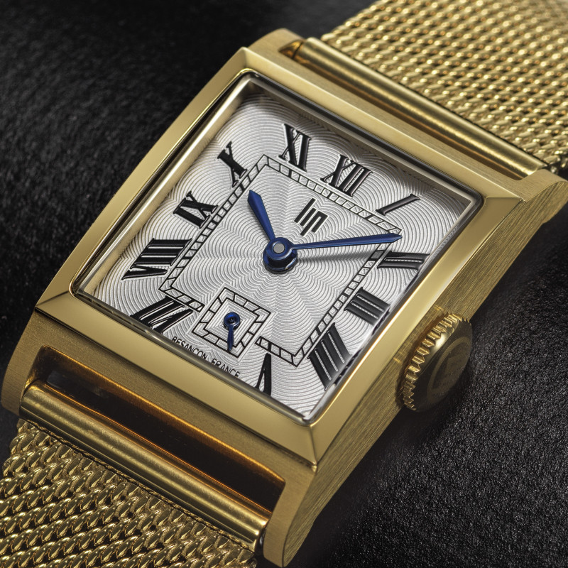 MONTRE FEMME CARRÉE LIP CHURCHILL C18 MAILLE MILANAISE DORÉE