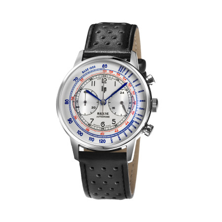 MONTRE LIP BRACELET CUIR PERFORÉ CHRONOGRAPHE AUTODROME