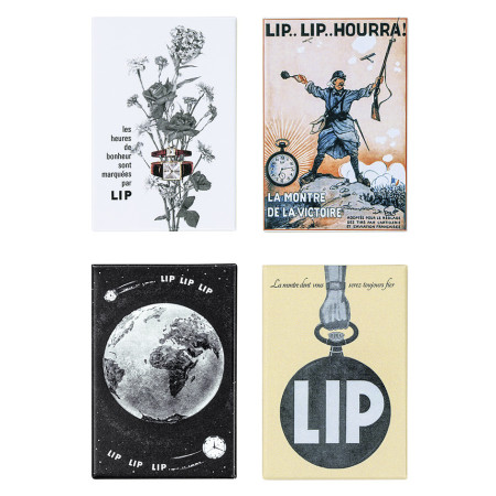 LOT DE 4 MAGNETS PUB LIP 672007