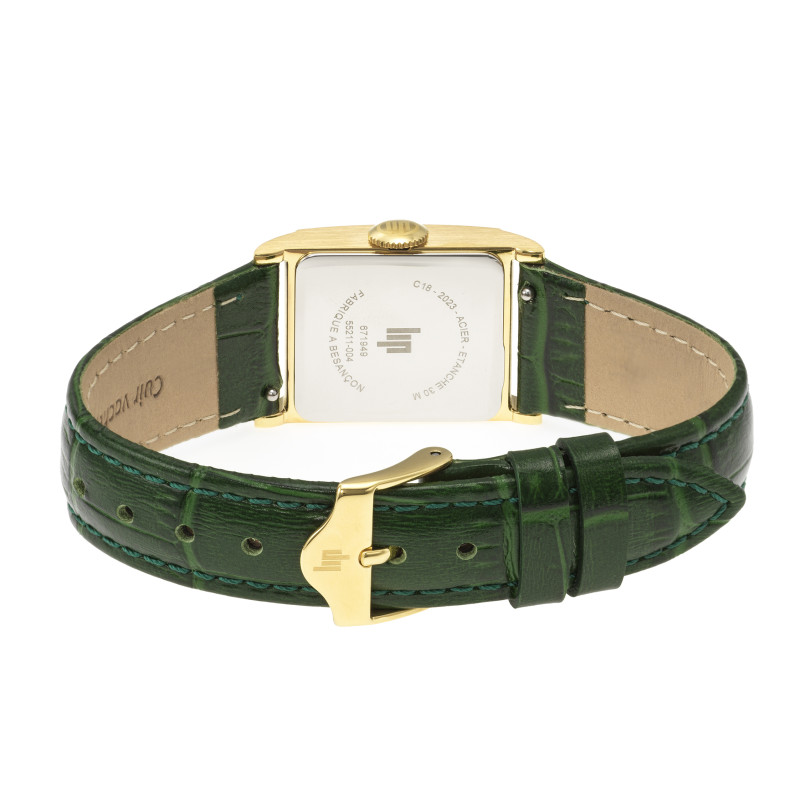 Montre Femme Churchill C18 Carrée Cuir Vert - LIP