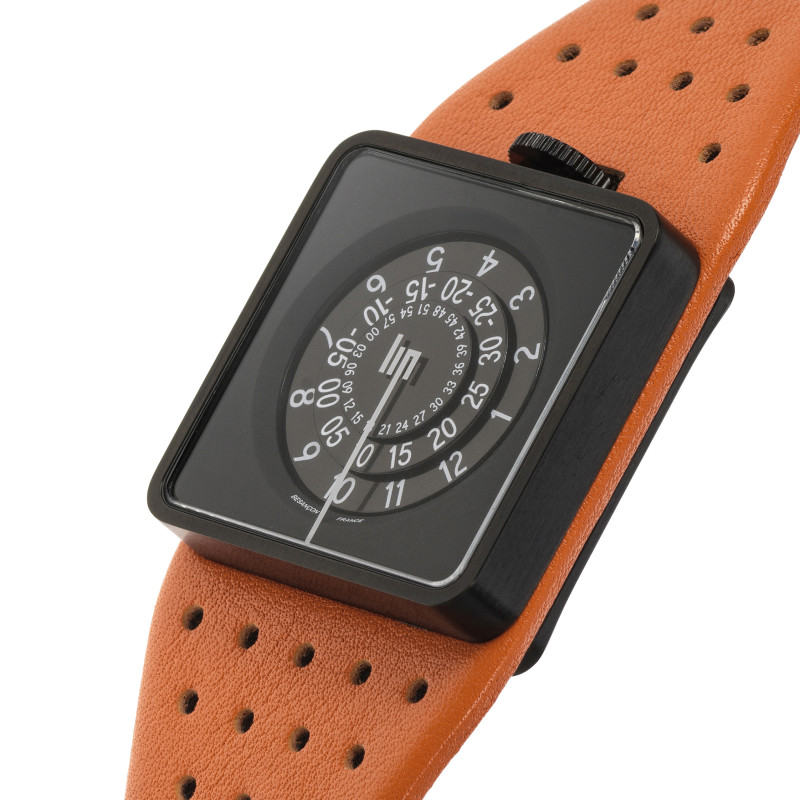 Montre Design Mythic Automatique Cuir Orange - LIP