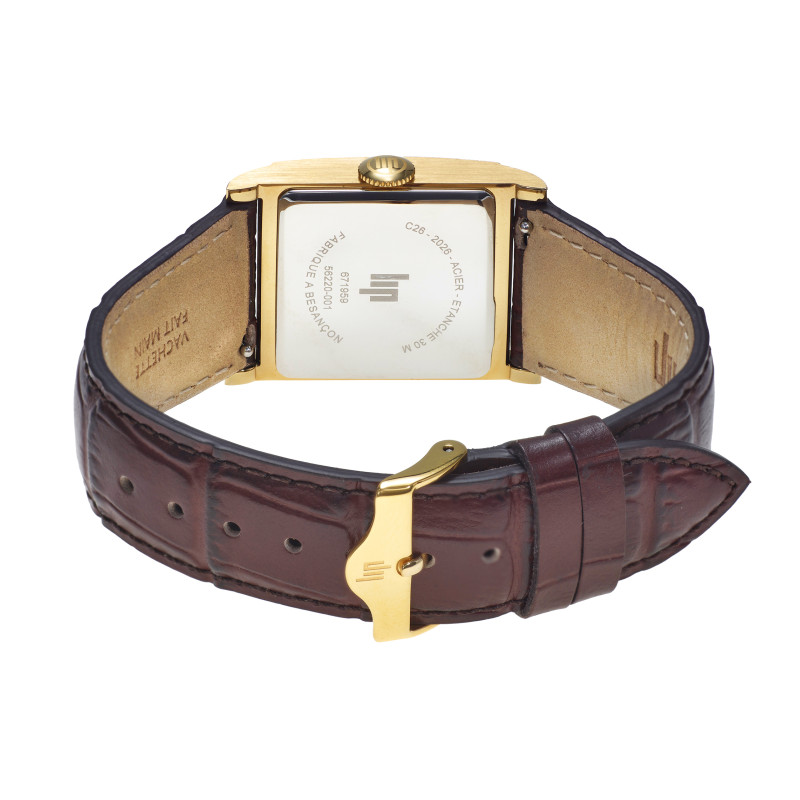 MONTRE MIXTE CARRÉE CHURCHILL C26 CUIR MARRON – MONTRE LIP