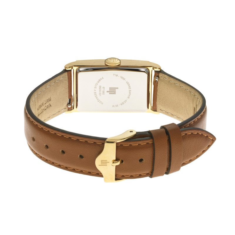 MONTRE MIXTE RECTANGULAIRE CHURCHILL T18 DORÉE – MONTRE LIP