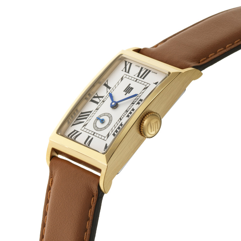 MONTRE MIXTE RECTANGULAIRE CHURCHILL T18 DORÉE – MONTRE LIP