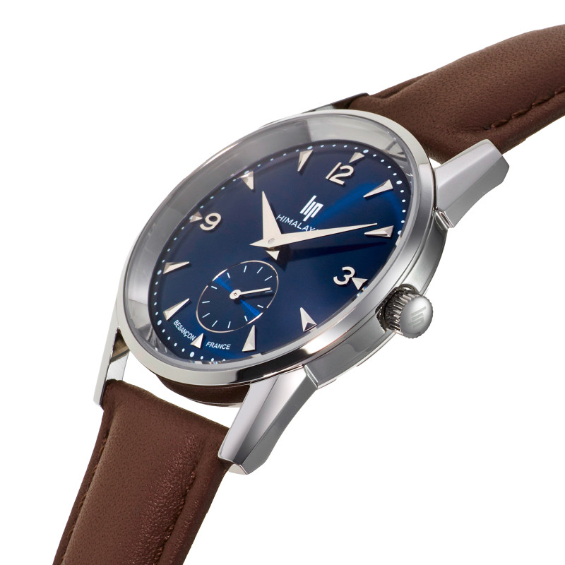 MONTRE MIXTE HIMALAYA CADRAN BLEU CUIR MARRON – MONTRE LIP