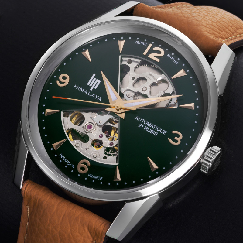 MONTRE HOMME AUTOMATIQUE HIMALAYA SABLIER VERTE – MONTRE LIP