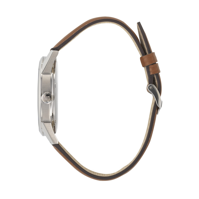MONTRE HOMME HIMALAYA CADRAN BLEU CIEL CUIR CAMEL – MONTRE LIP