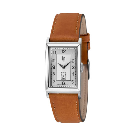 MONTRE LIP CHURCHILL T24 ACIER BRACELET CUIR MARRON