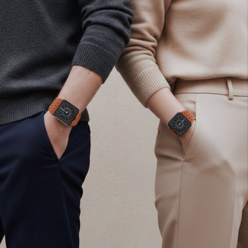 Montre Design Mythic Automatique Cuir Orange - LIP