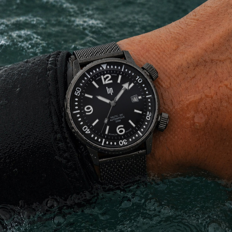 Montre LIP Nautic Blue-gun - Montre automatique