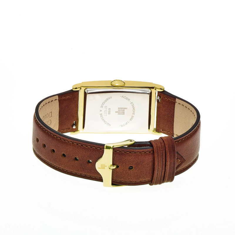 Lip Orologio Uomo Churchill T24 – Cassa Rettangolare Acciaio, Quadrante Argento, Cinturino In Pelle Blu