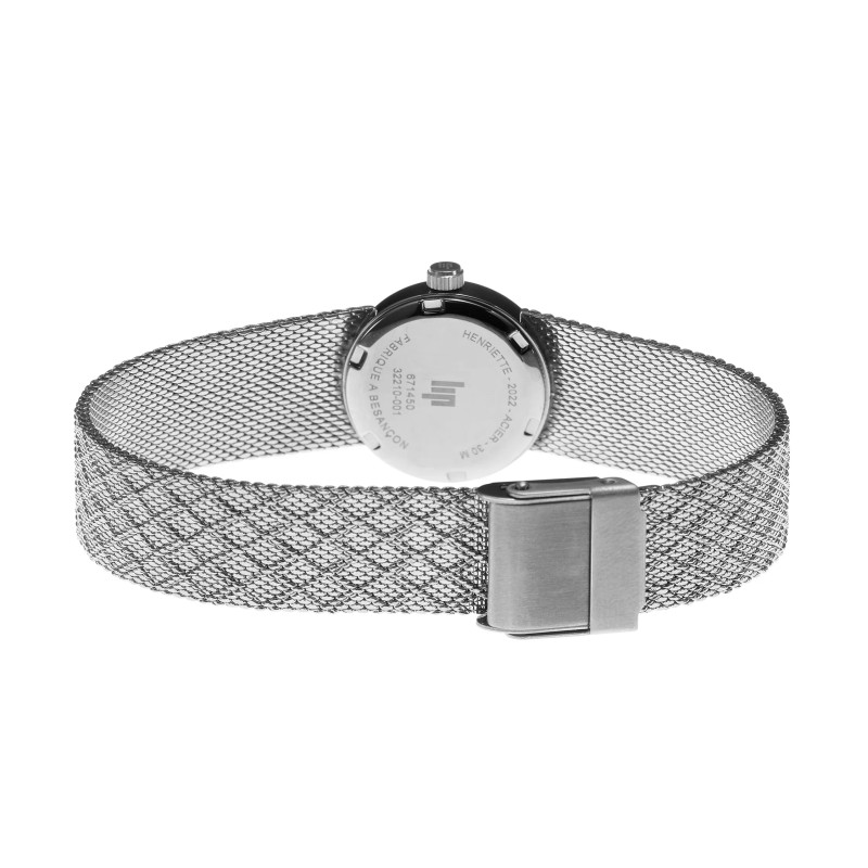 MONTRE LIP HENRIETTE ACIER BRACELET MAILLE POLONAISE METAL