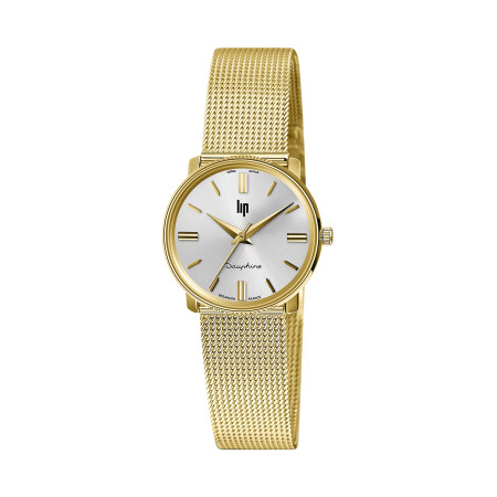 MONTRE LIP DAUPHINE 29 DOREE BRACELET MILANAIS DORE