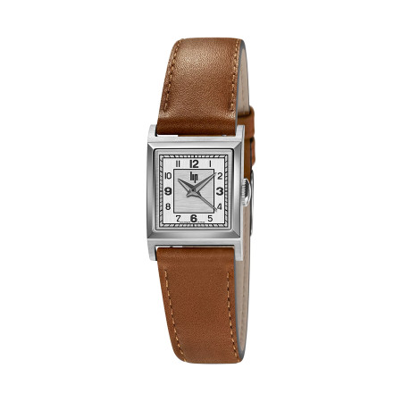 MONTRE LIP CHURCHILL C18 ACIER BRACELET CUIR MARRON