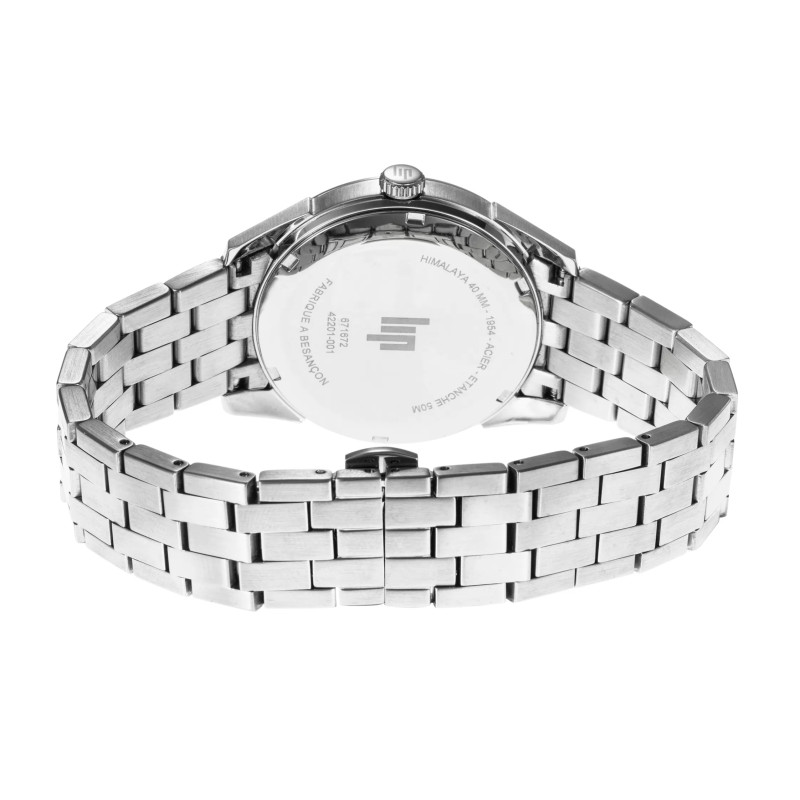 MONTRE LIP HIMALAYA 40 ACIER CADRAN BLANC BRACELET METAL