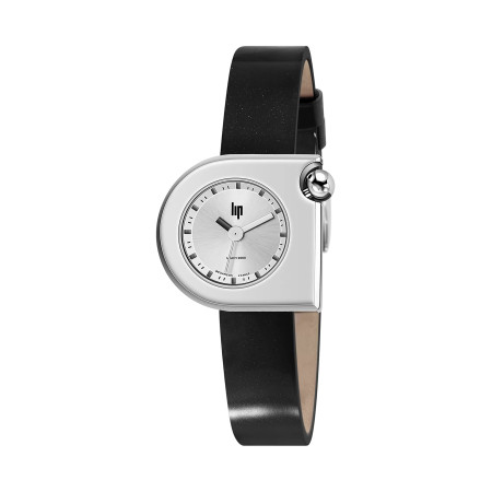 MONTRE LIP MACH2000 MINI MOON ACIER CUIR NOIR