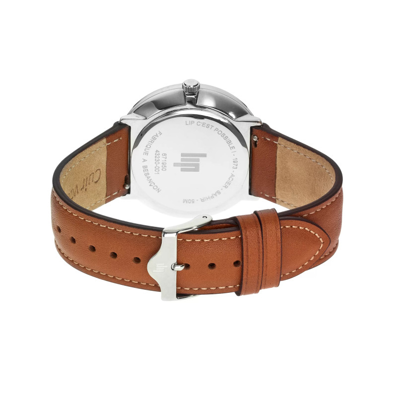 MONTRE LIP C EST POSSIBLE ACIER EDITION LIMITEE CUIR CAMEL