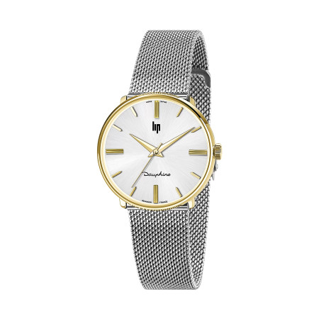 MONTRE LIP DAUPHINE 34 DOREE BRACELET MILANAIS METAL