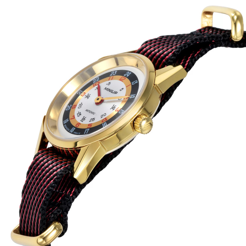 MONTRE MINILIP BRACELET ROUGE ET NOIR