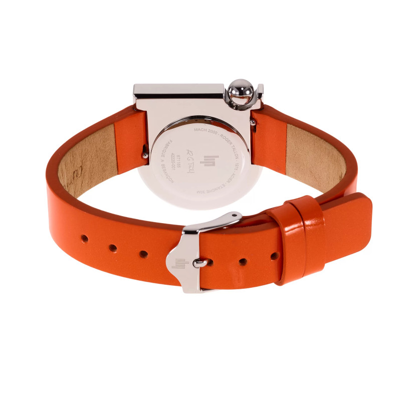 MONTRE LIP MACH2000 MINI MOON ACIER CUIR ORANGE