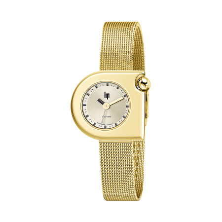 MONTRE LIP MACH2000 MINI MOON DOREE BRACELET MILANAIS DORE